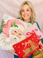 Pink Santa Pillow