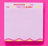 "Do it for the glory of God" Sticky Notes