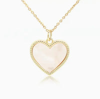 Mother Of Pearl Heart Necklace