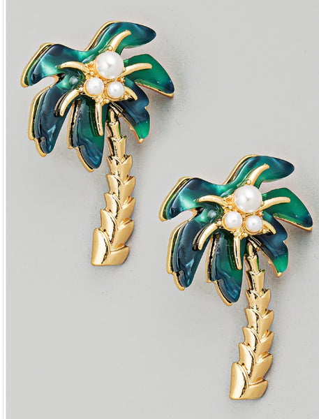 Palm Tree Statement Studs