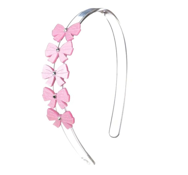 Pearlized Pink Bow Headband