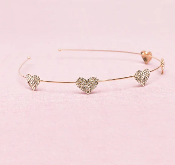 Bejeweled Heart Headband