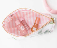 Botanical Clear Coated Travel Pouch
