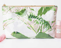 Botanical Clear Coated Travel Pouch
