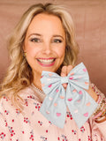 Chambray Heart Bow