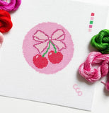 Cherry Bow Needlepoint Canvas