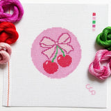 Cherry Bow Needlepoint Canvas