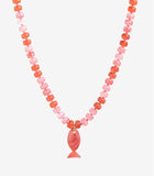 Cherry Splash "Fish" Necklace