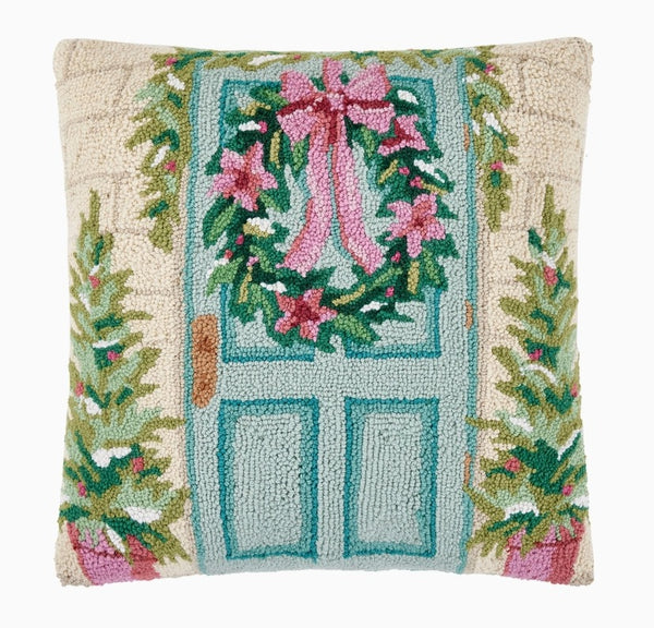 Christmas Front Porch Pillow