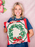 Holiday Frames Wreath Pillow