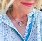 Katie Rainbow Heart Necklace
