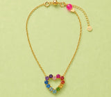 Katie Rainbow Heart Necklace