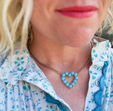 Katie Turquoise Heart Necklace