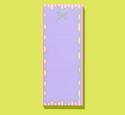 Lavender Bow Notepad