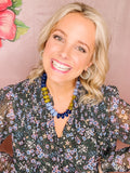Harbor Blue & Chartreuse Mix Necklace