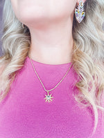 Opal Sunburst Necklace