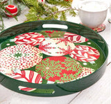 Christmas Ornaments Round Tray