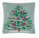 Pink Christmas Tree Pillow