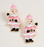 Pink Winking Santa