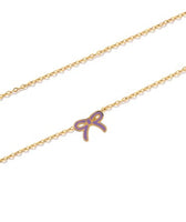 Sadie Purple Bow Necklace