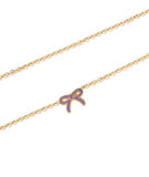 Sadie Purple Bow Necklace