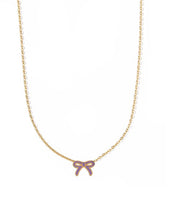 Sadie Purple Bow Necklace