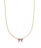 Sadie Purple Bow Necklace