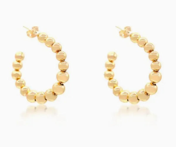 Stacy Beaded Hoops