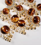 Tiger's Eye Statement Studs