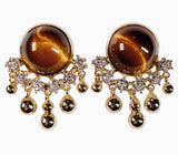 Tiger's Eye Statement Studs