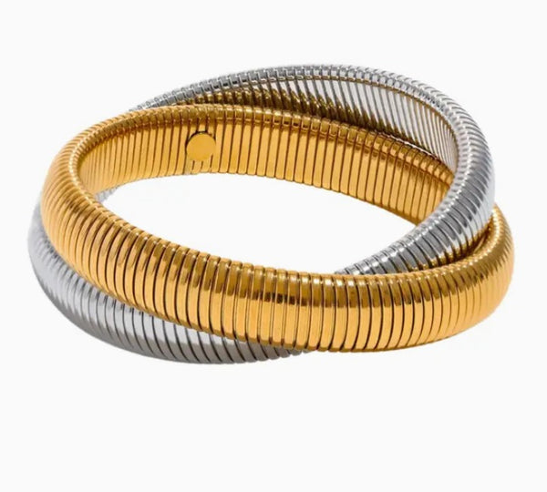 Two Toned Tube Bracelet