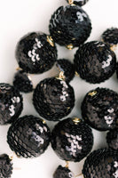 Black Sequin Lido Pom Poms