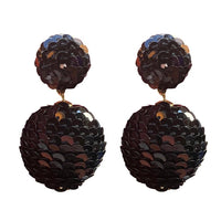 Black Sequin Lido Pom Poms