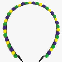 Mardi Gras Pom Pom Headband