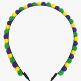 Mardi Gras Pom Pom Headband