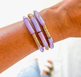 Metallic Acrylic Bracelet - Assorted Colors