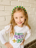 Mardi Gras Pom Pom Headband