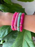 Skipper Acrylic Bracelet - Marble Light Pink