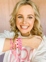 Matte Hot Pink Cable Cuff Bracelet