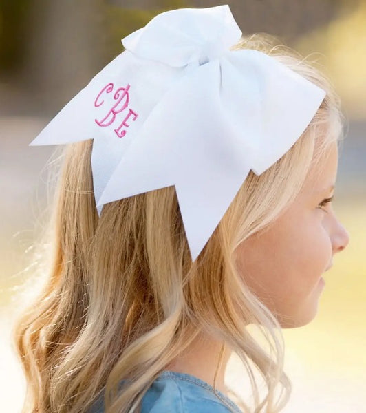 Oversized Hair Bow - White or Pink